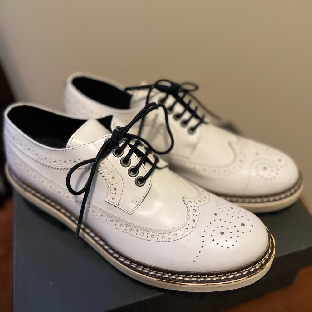 Women loafer Diesel white Oxford shoes